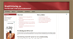 Desktop Screenshot of kredittstyring.no